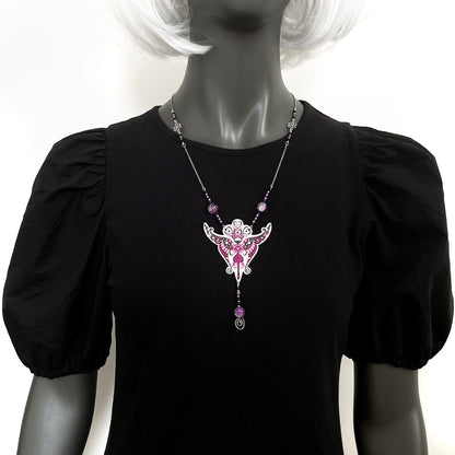 Collier Sylphine rose