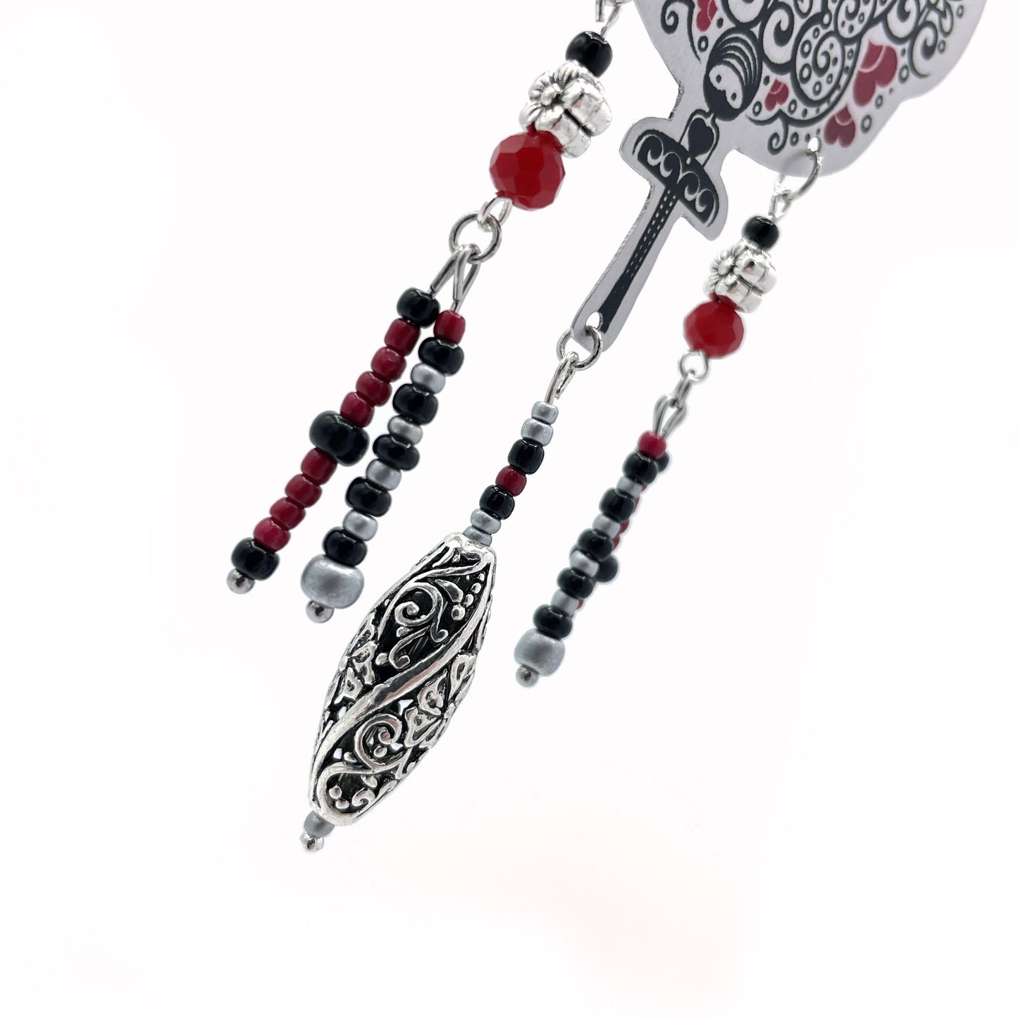 Collier Popiloue coeurs rouges