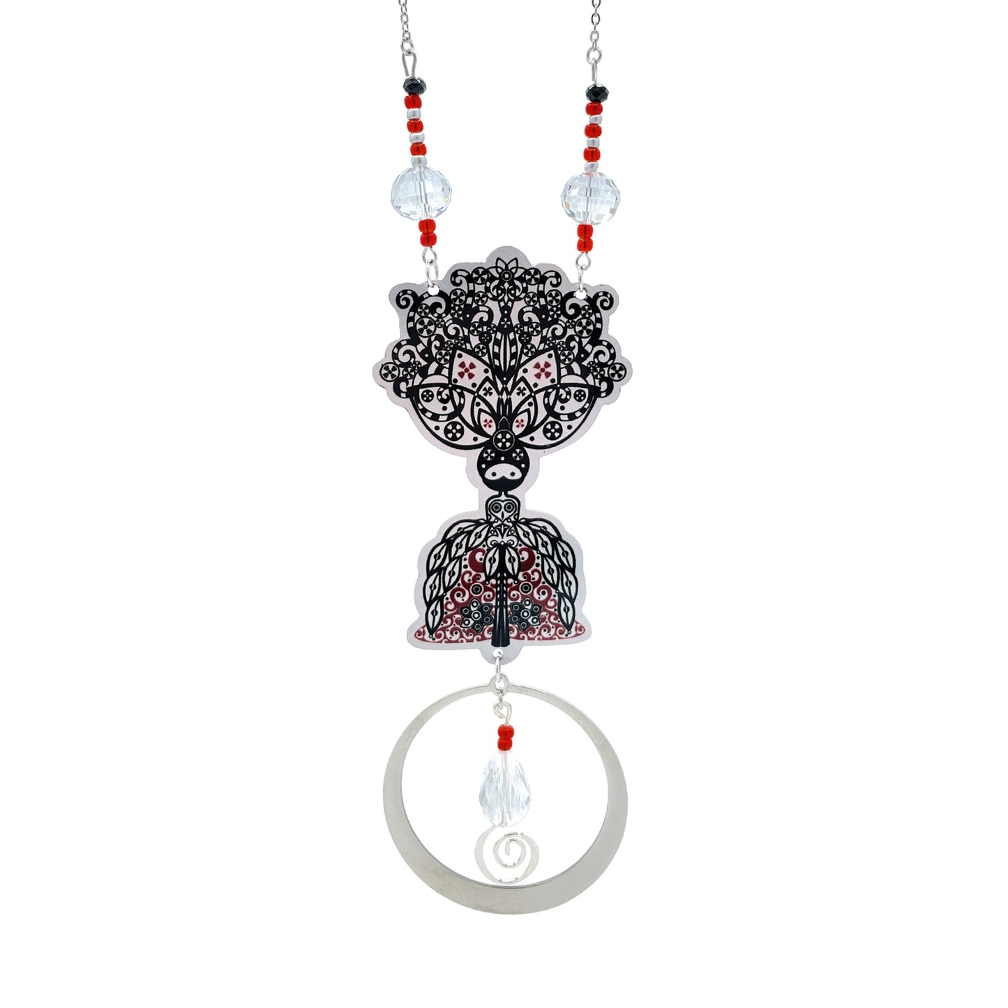 Collier Toxica noir et rouge