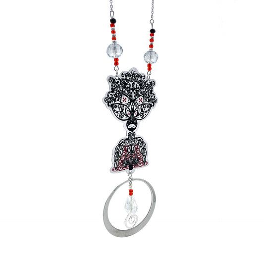 Collier Toxica noir et rouge