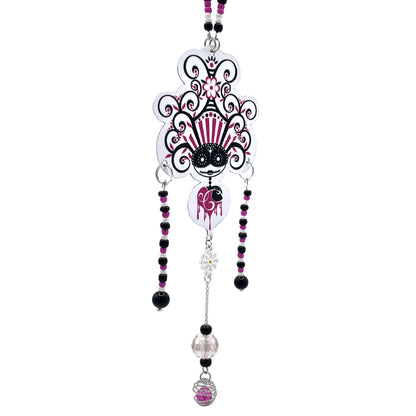 Collier Bettyloue noir et magenta