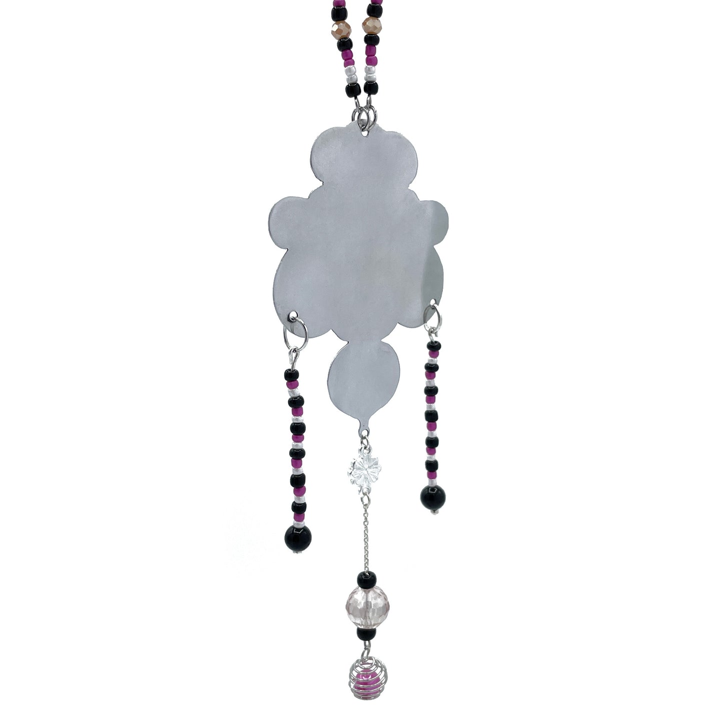 Collier Bettyloue noir et magenta