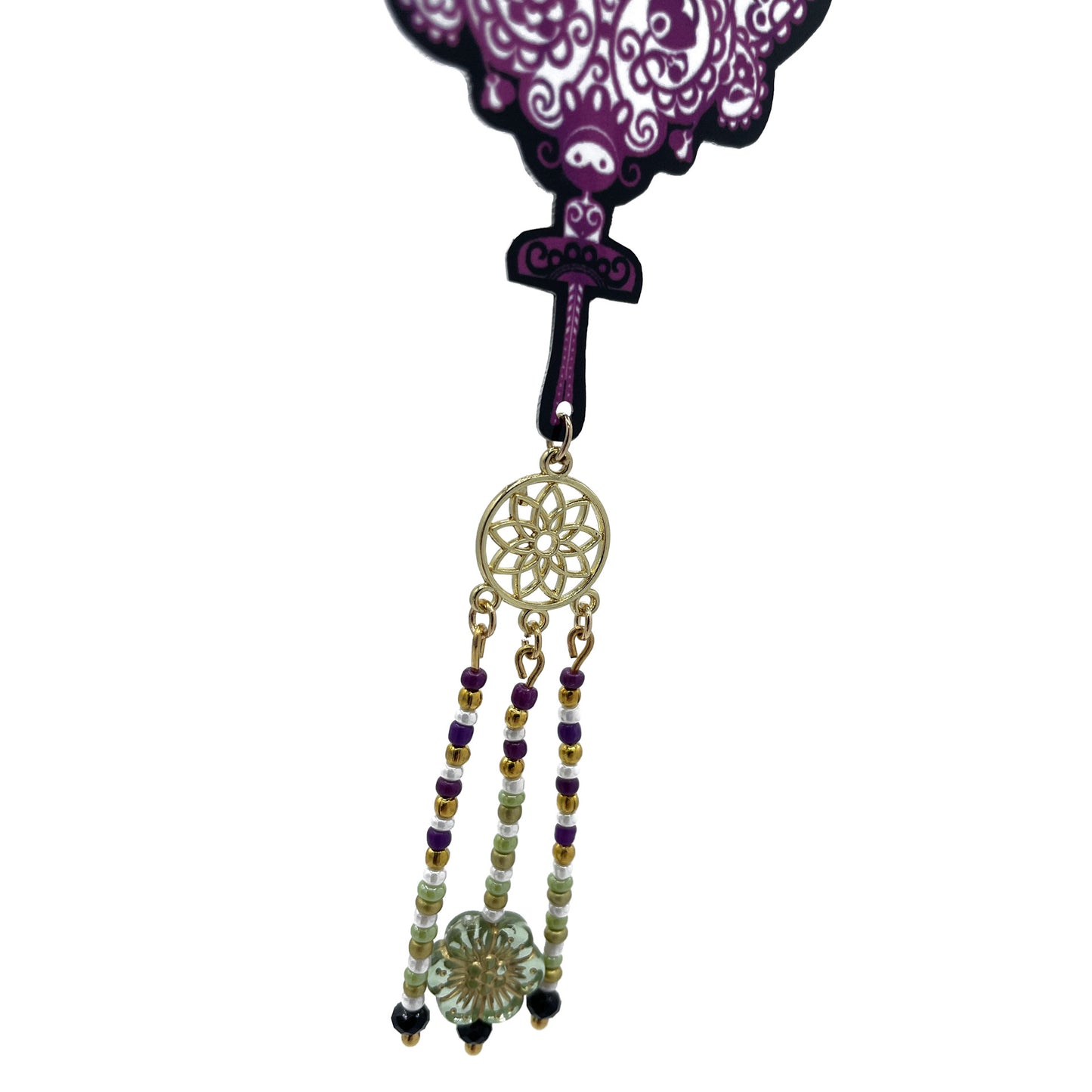 Collier Imperielle noir et magenta