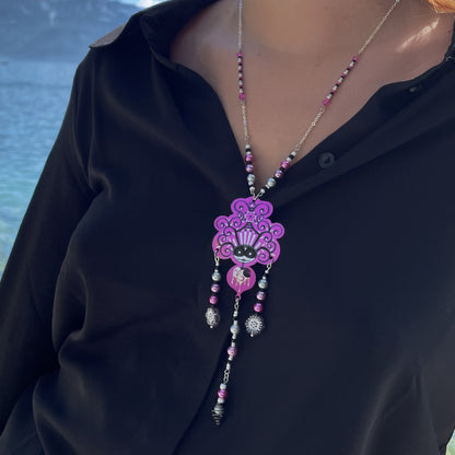 Collier Bettyloue aux deux fleurs