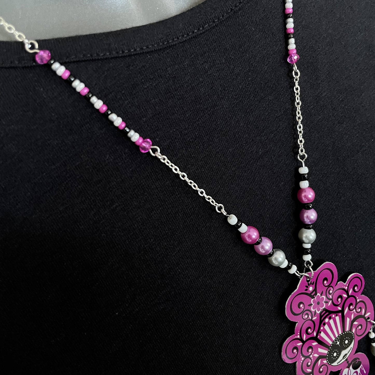 Collier Bettyloue aux deux fleurs