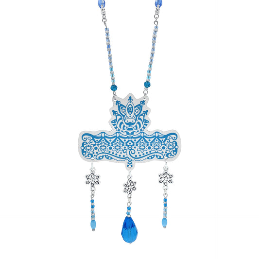 Collier Majestic à la goutte bleue