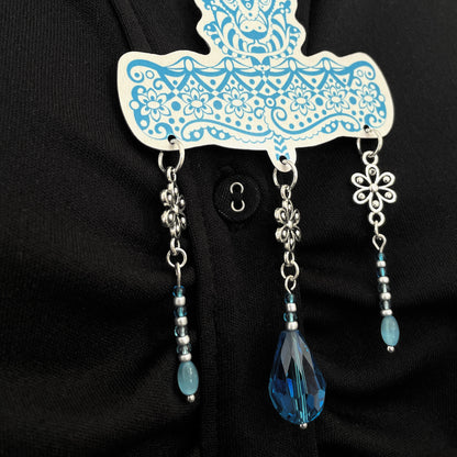 Collier Majestic à la goutte bleue