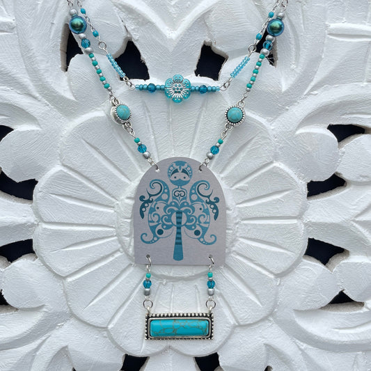 Collier Rosalis turquoise