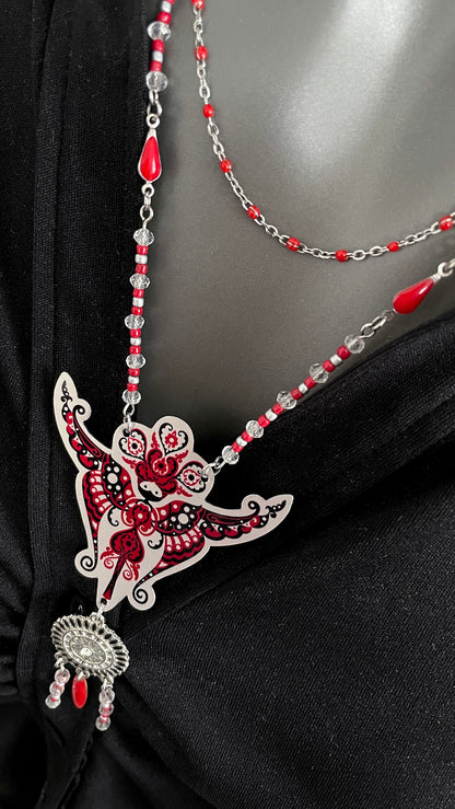 Collier Sylphine Rouge