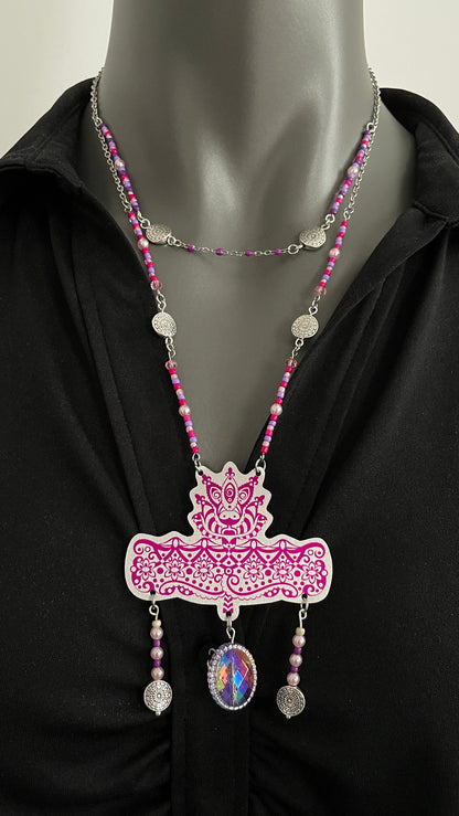 Collier Majestic rose