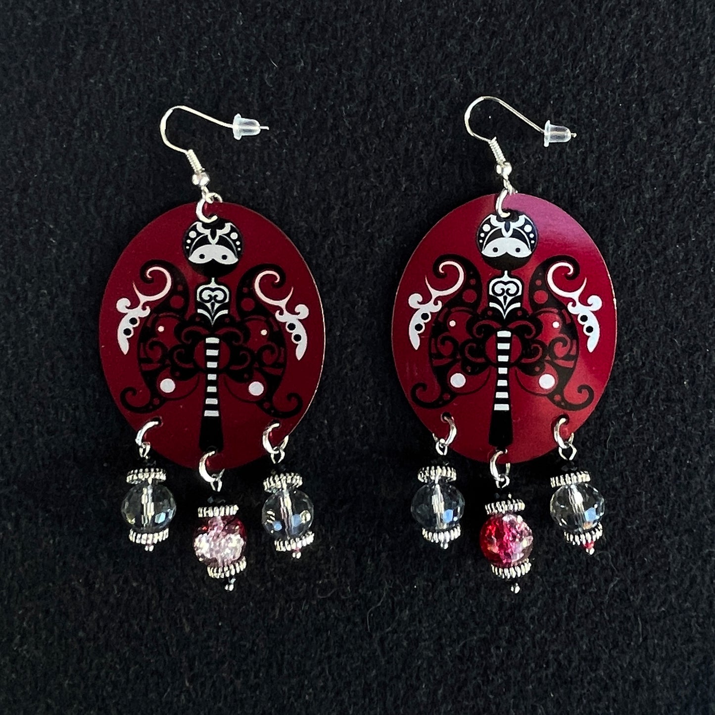 Boucles d'oreilles Rosalis Rouge