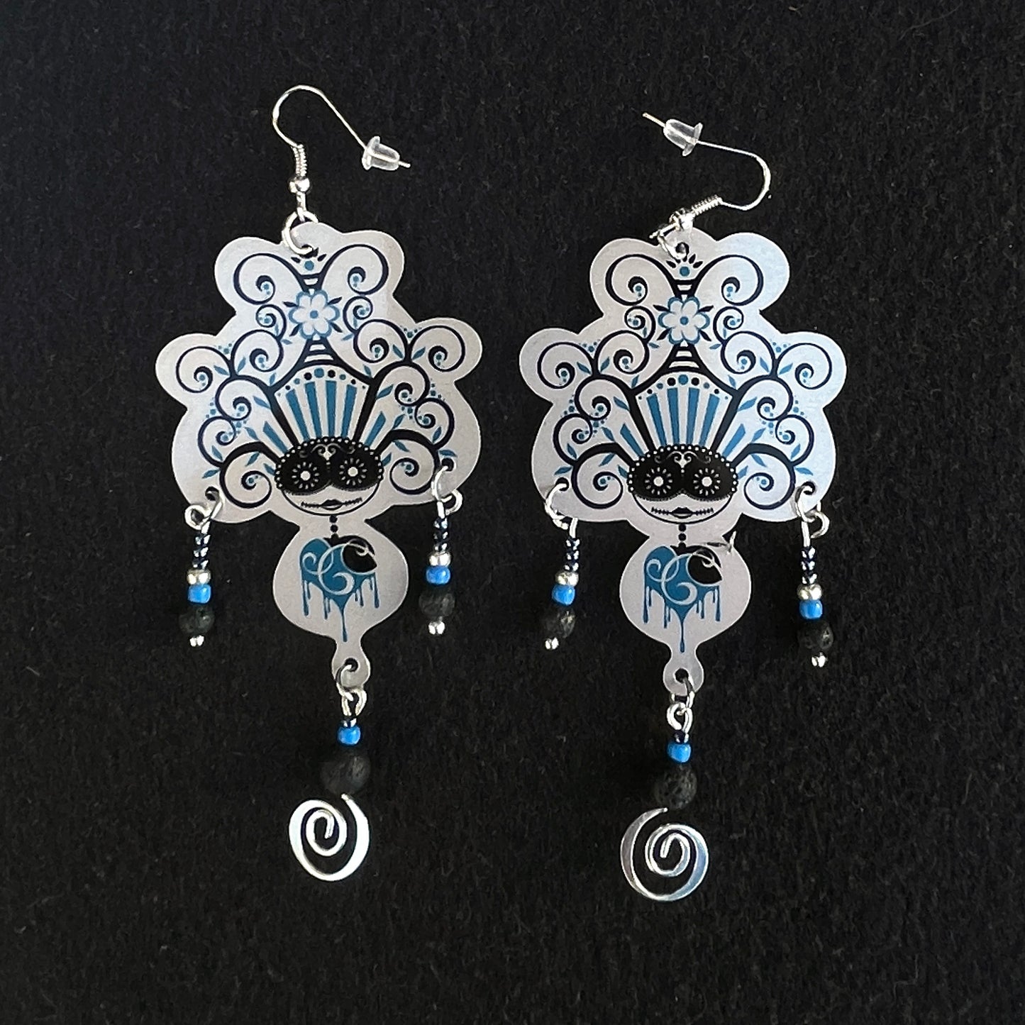 Boucles d'oreilles Bettyloue bleue