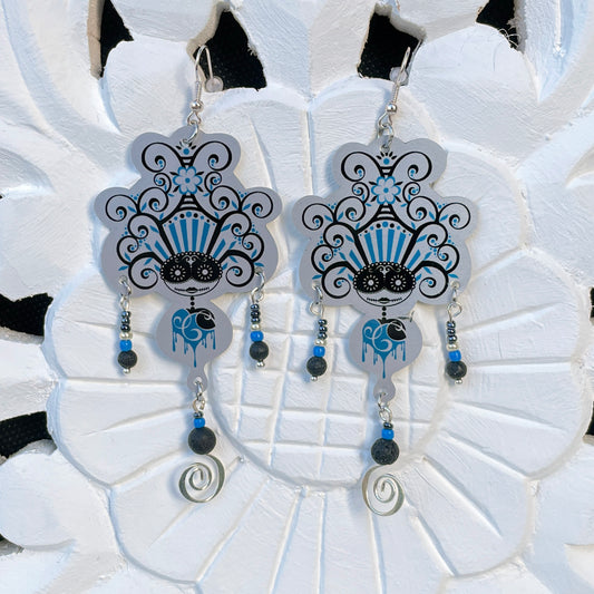 Boucles d'oreilles Bettyloue bleue