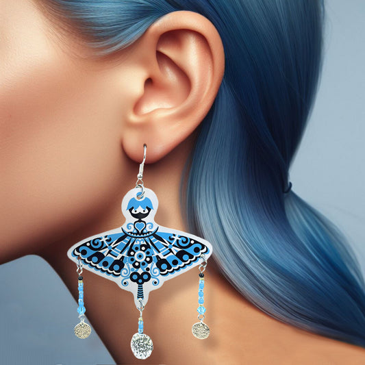 Boucles d'oreilles Pyrolia Bleue