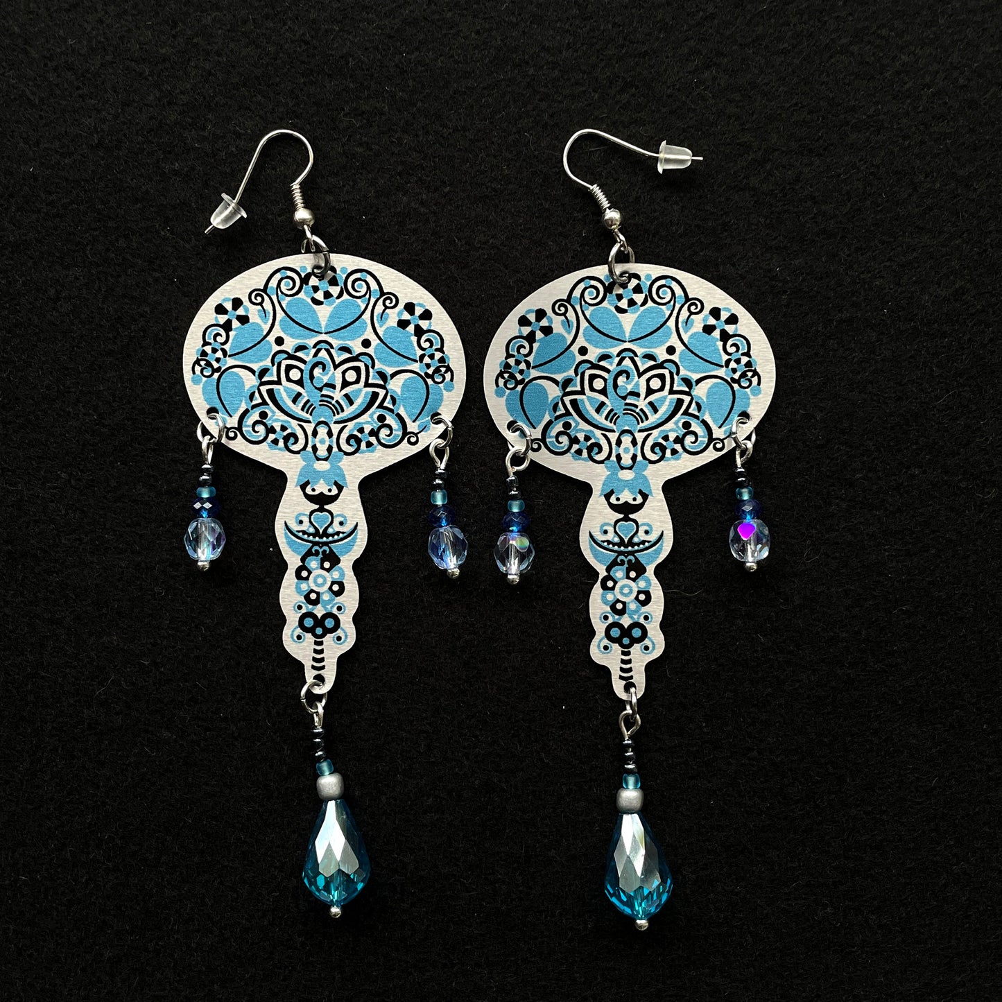 Boucles d'oreilles Pyrolia Bleue