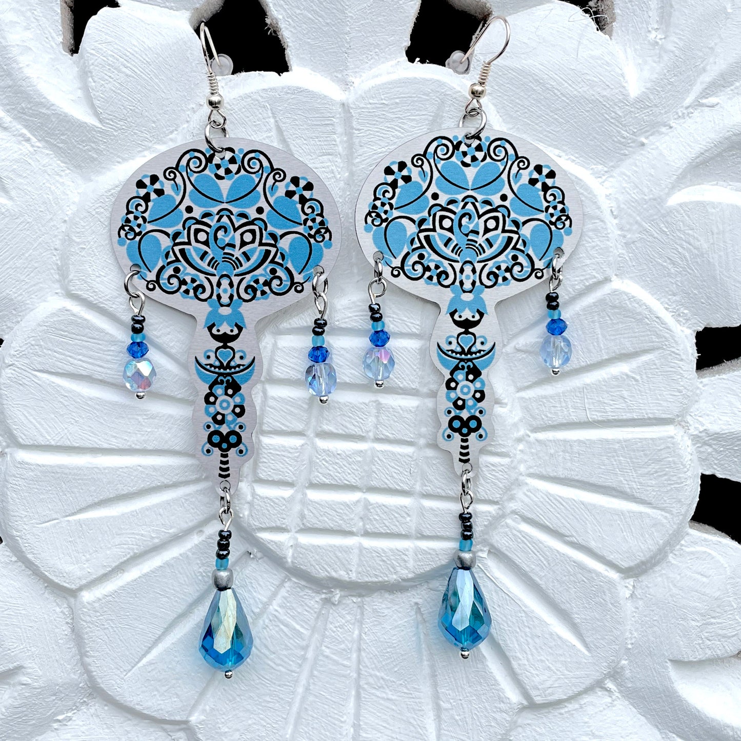 Boucles d'oreilles Pyrolia Bleue