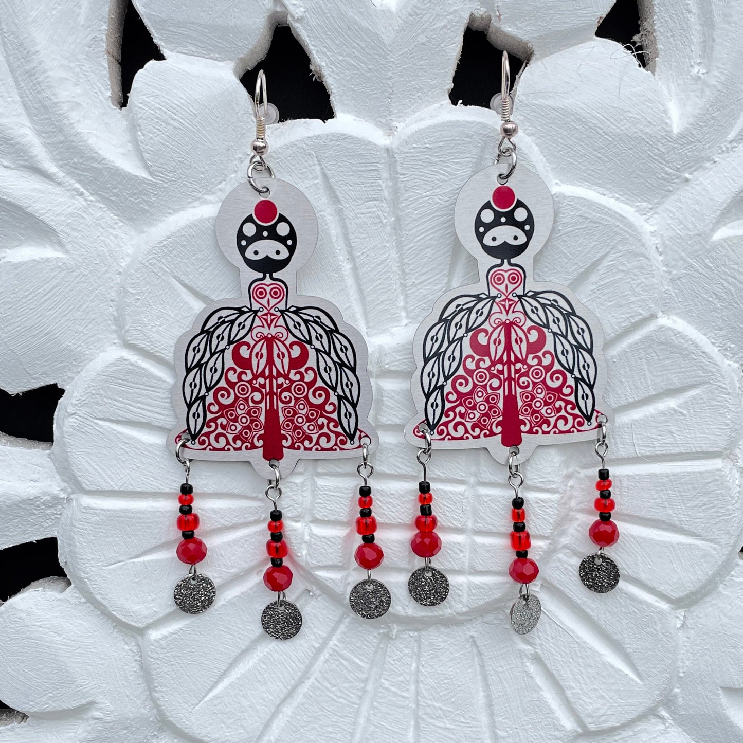 Boucles d'oreilles Toxica Rouge